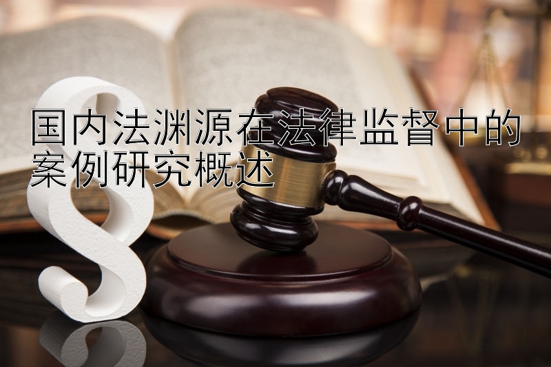 国内法渊源在法律监督中的案例研究概述