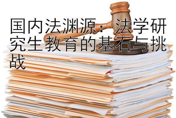 国内法渊源：法学研究生教育的基石与挑战