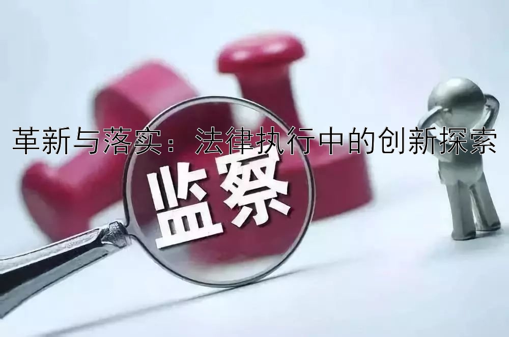 革新与落实：法律执行中的创新探索