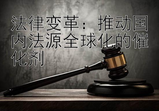 法律变革：推动国内法源全球化的催化剂