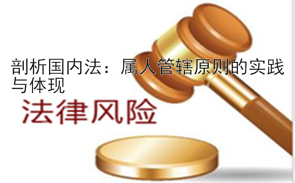 剖析国内法：属人管辖原则的实践与体现