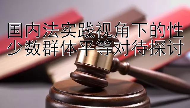 国内法实践视角下的性少数群体平等对待探讨