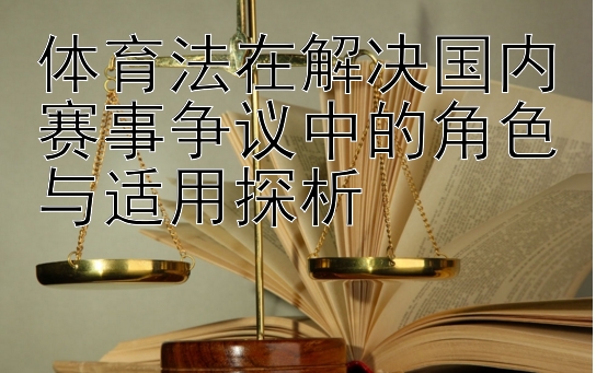 体育法在解决国内赛事争议中的角色与适用探析