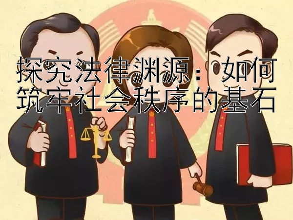 探究法律渊源：如何筑牢社会秩序的基石