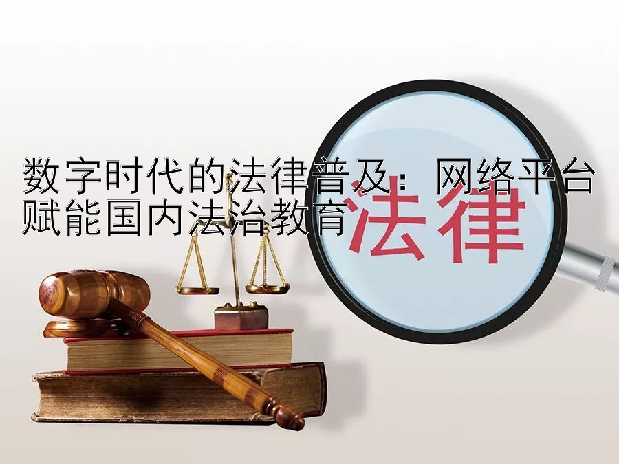 数字时代的法律普及：网络平台赋能国内法治教育