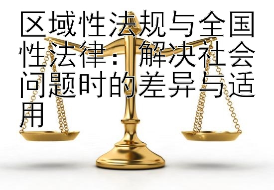 区域性法规与全国性法律：解决社会问题时的差异与适用