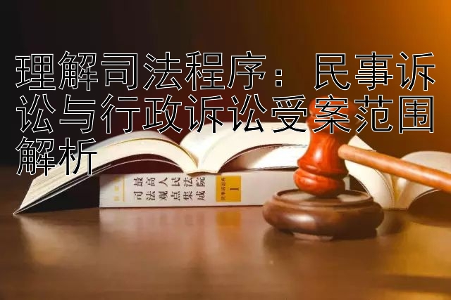 理解司法程序：民事诉讼与行政诉讼受案范围解析