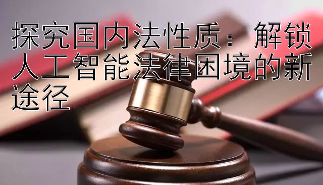 探究国内法性质：解锁人工智能法律困境的新途径