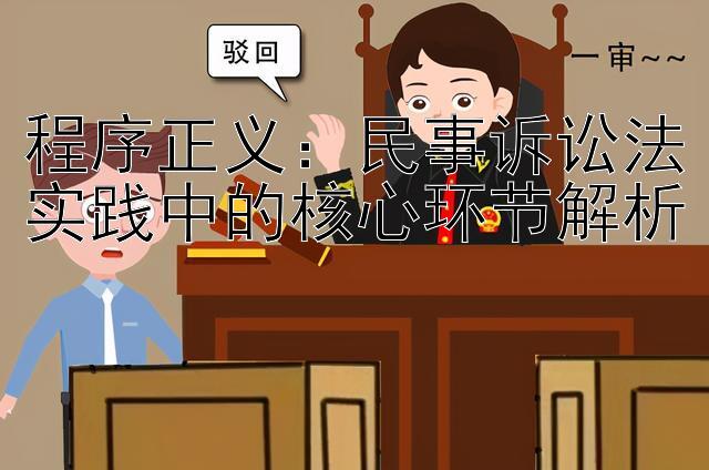 程序正义：民事诉讼法实践中的核心环节解析