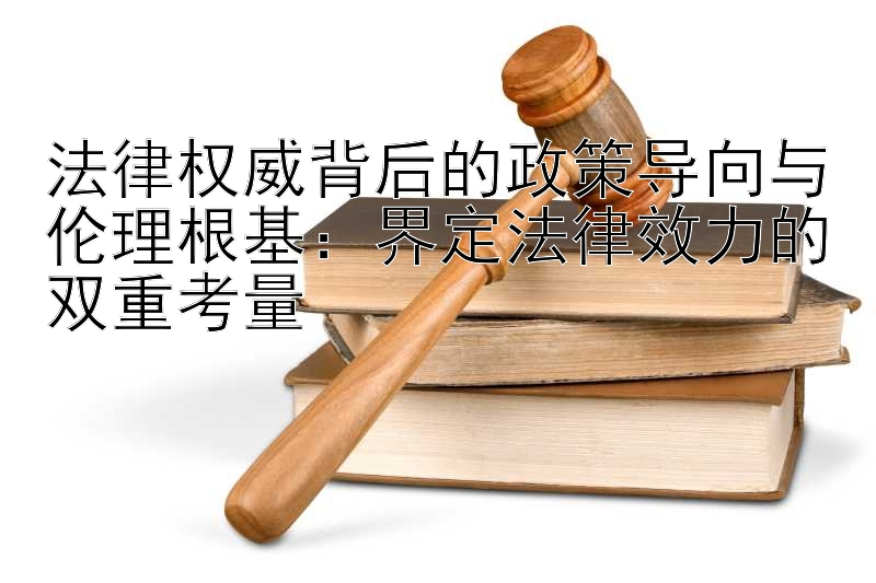 法律权威背后的政策导向与伦理根基：界定法律效力的双重考量