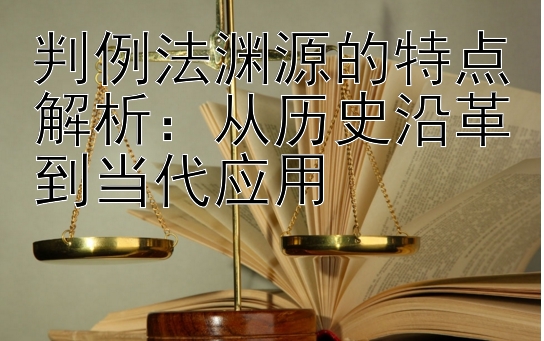 判例法渊源的特点解析：从历史沿革到当代应用