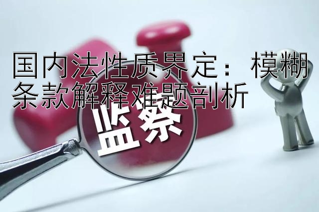 国内法性质界定：模糊条款解释难题剖析