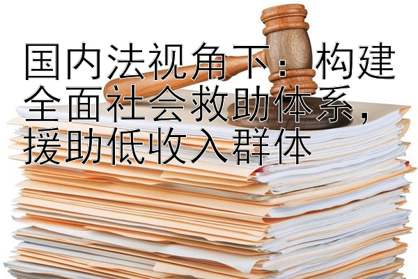 国内法视角下：构建全面社会救助体系，援助低收入群体