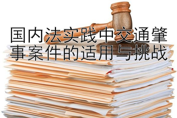 国内法实践中交通肇事案件的适用与挑战