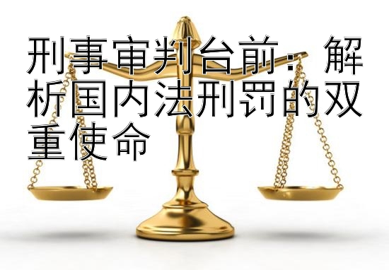 刑事审判台前：解析国内法刑罚的双重使命