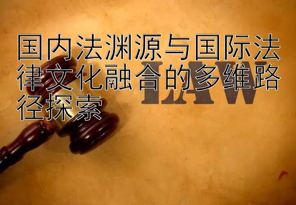 国内法渊源与国际法律文化融合的多维路径探索