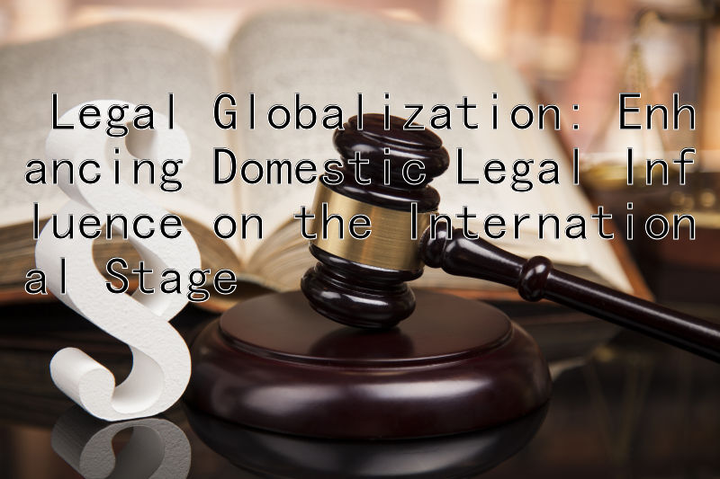  Legal Globalization: Enhancing Domestic Legal Influence on the International Stage 