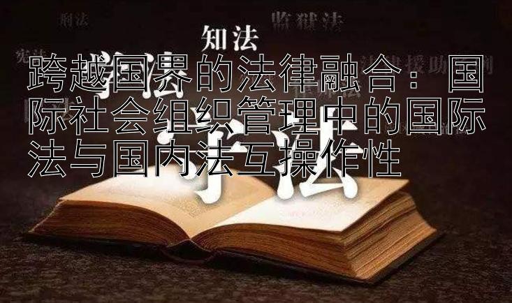 跨越国界的法律融合：国际社会组织管理中的国际法与国内法互操作性