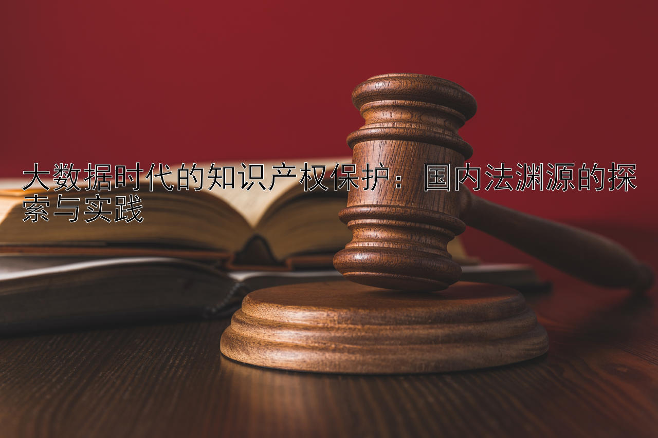 大数据时代的知识产权保护：国内法渊源的探索与实践