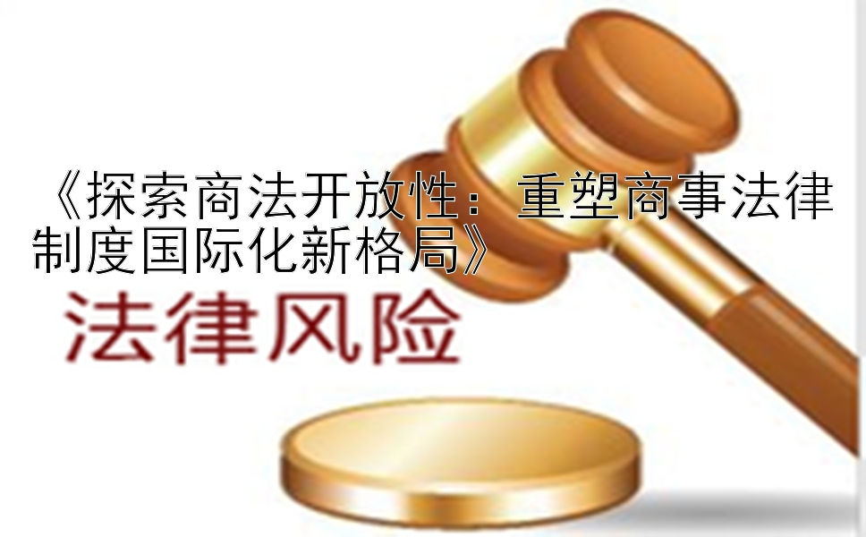 《探索商法开放性：重塑商事法律制度国际化新格局》