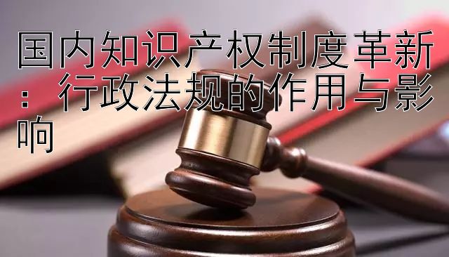 国内知识产权制度革新：行政法规的作用与影响